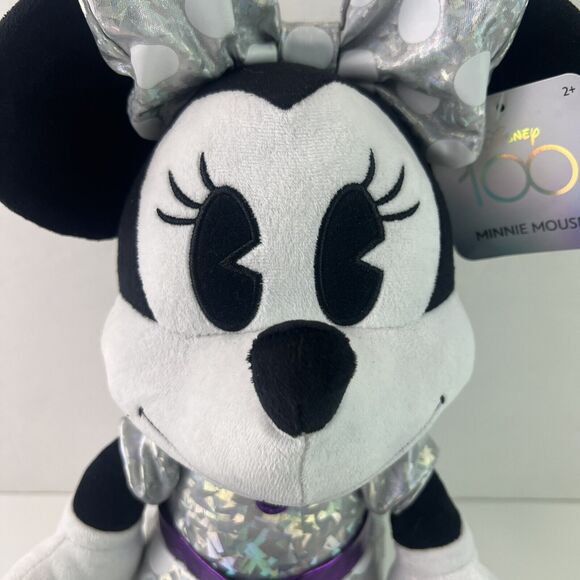Disney Parks Minnie Mouse Plush Silver Platinum Anniversary 100 Years OF Wonder - Picture 3 of 6